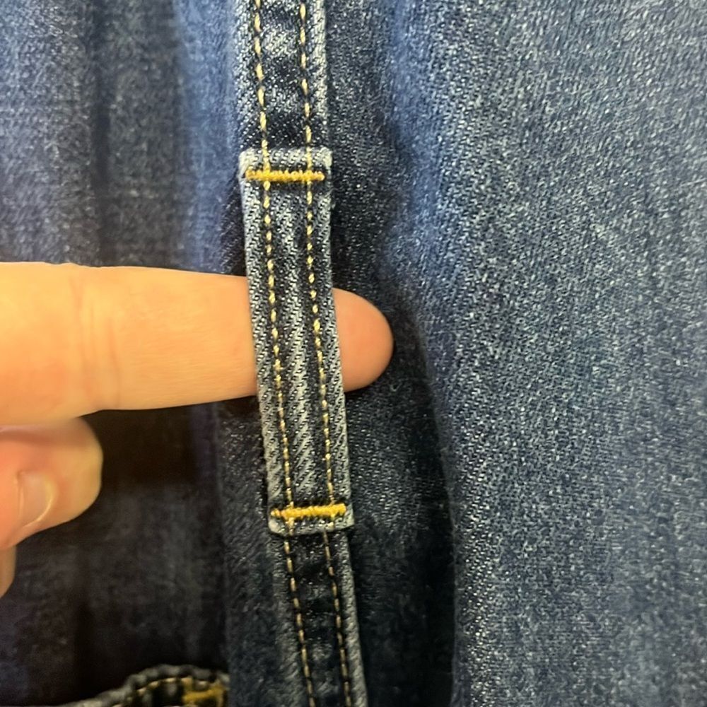 GAP Blue Faded Adjustable Razorback Overalls Pockets and Side Buttons- Medium - Picture 9 of 16